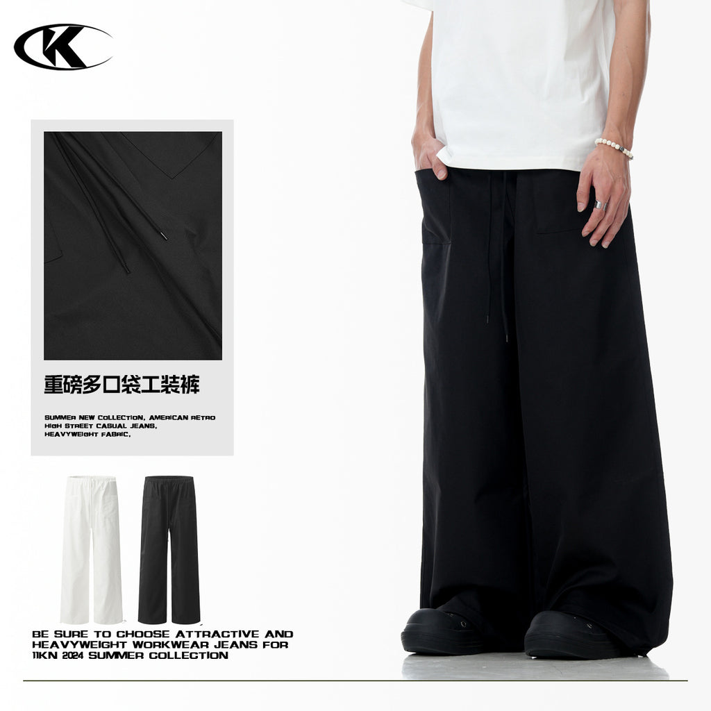 11KN quick-drying straight loose wide-leg pants