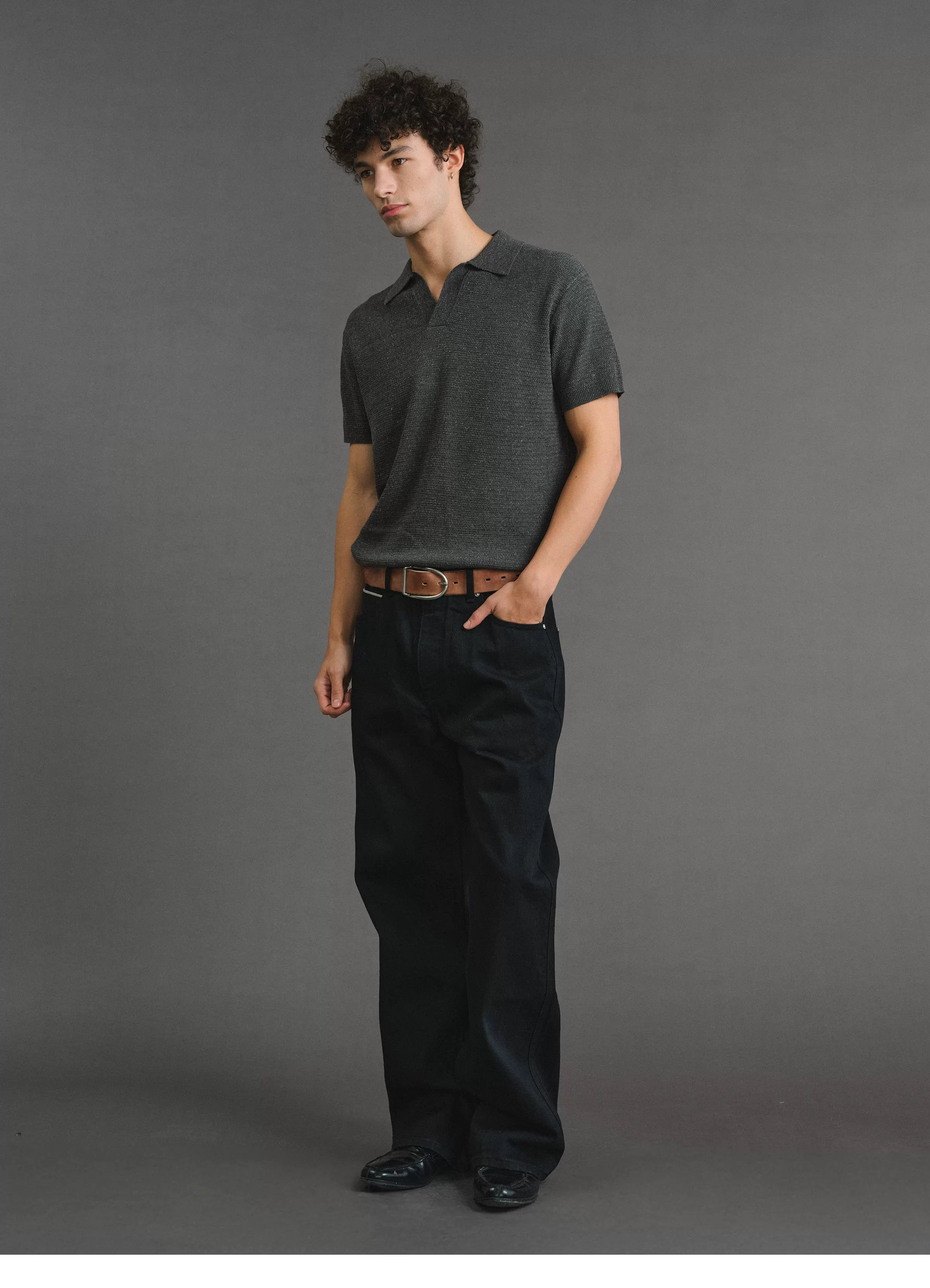 VLABMADE Breathable Italian Seagull Collar Knitted Short Sleeve Polo