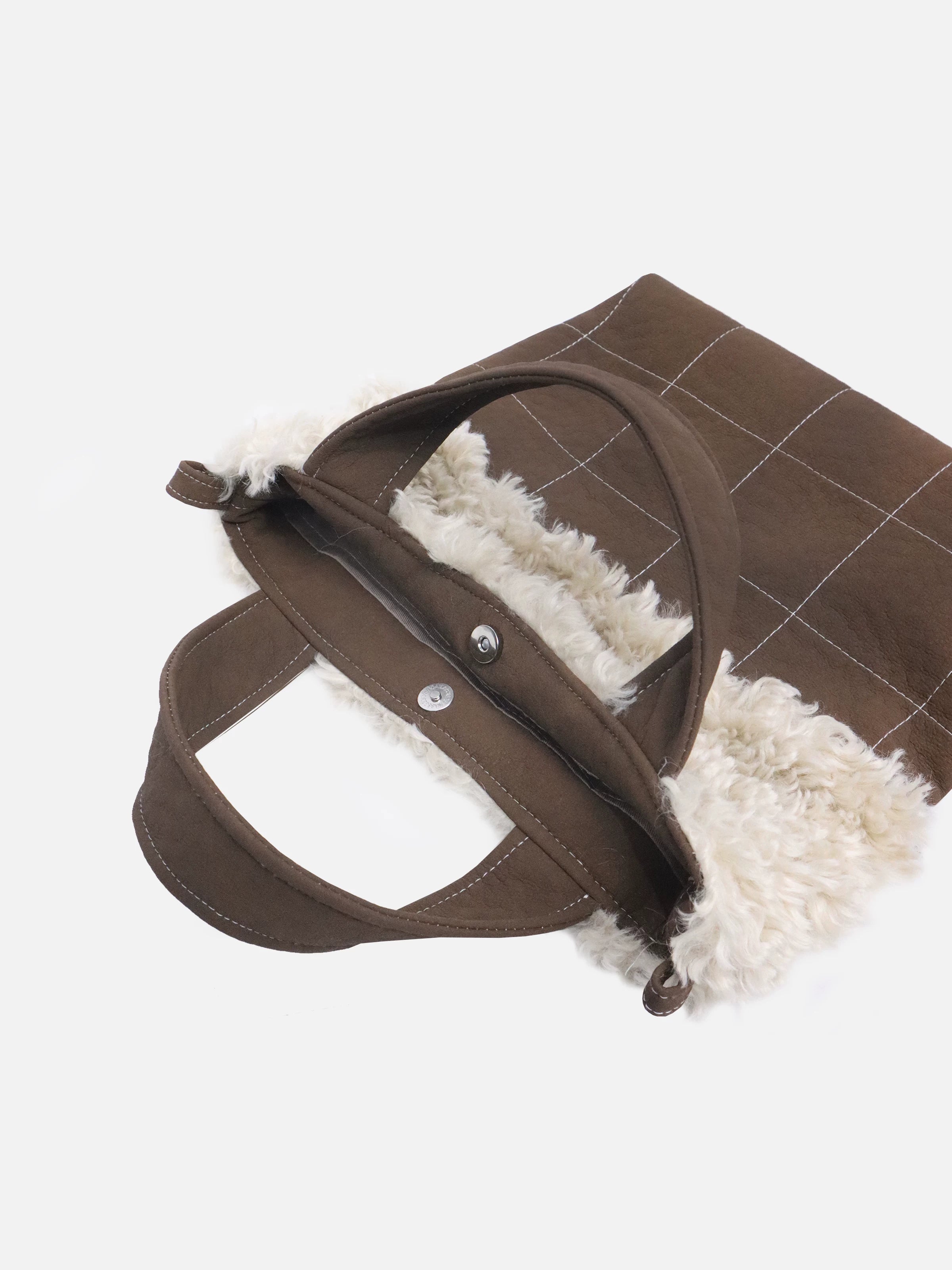 Heelwood Plush Checked Adjustable Handbag