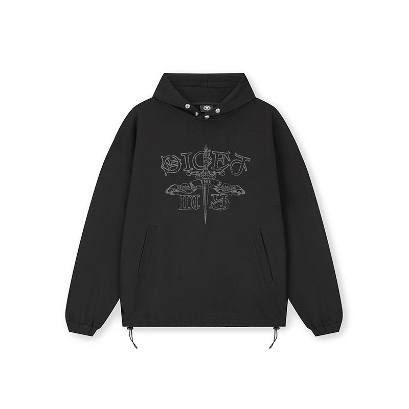 DICETINY Yuan Slaughter Sword Printed Loose Sweater
