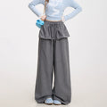 Mershier Fart Curtain Fake Two-Piece Versatile Sweatpants