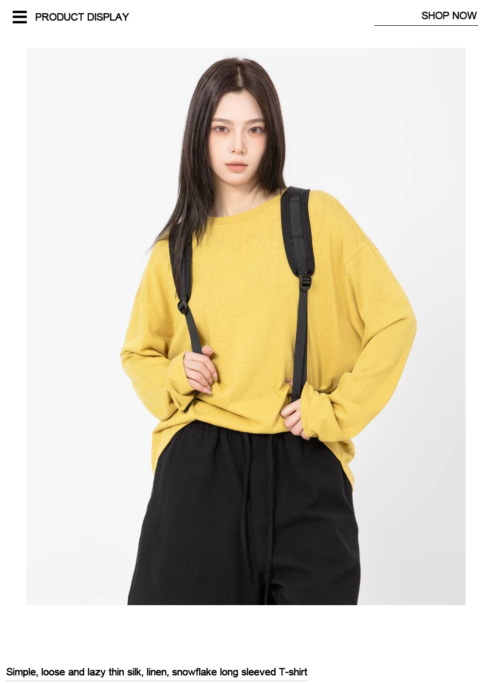 RHOMEHOUSE Lazy Casual Loose Long Sleeves
