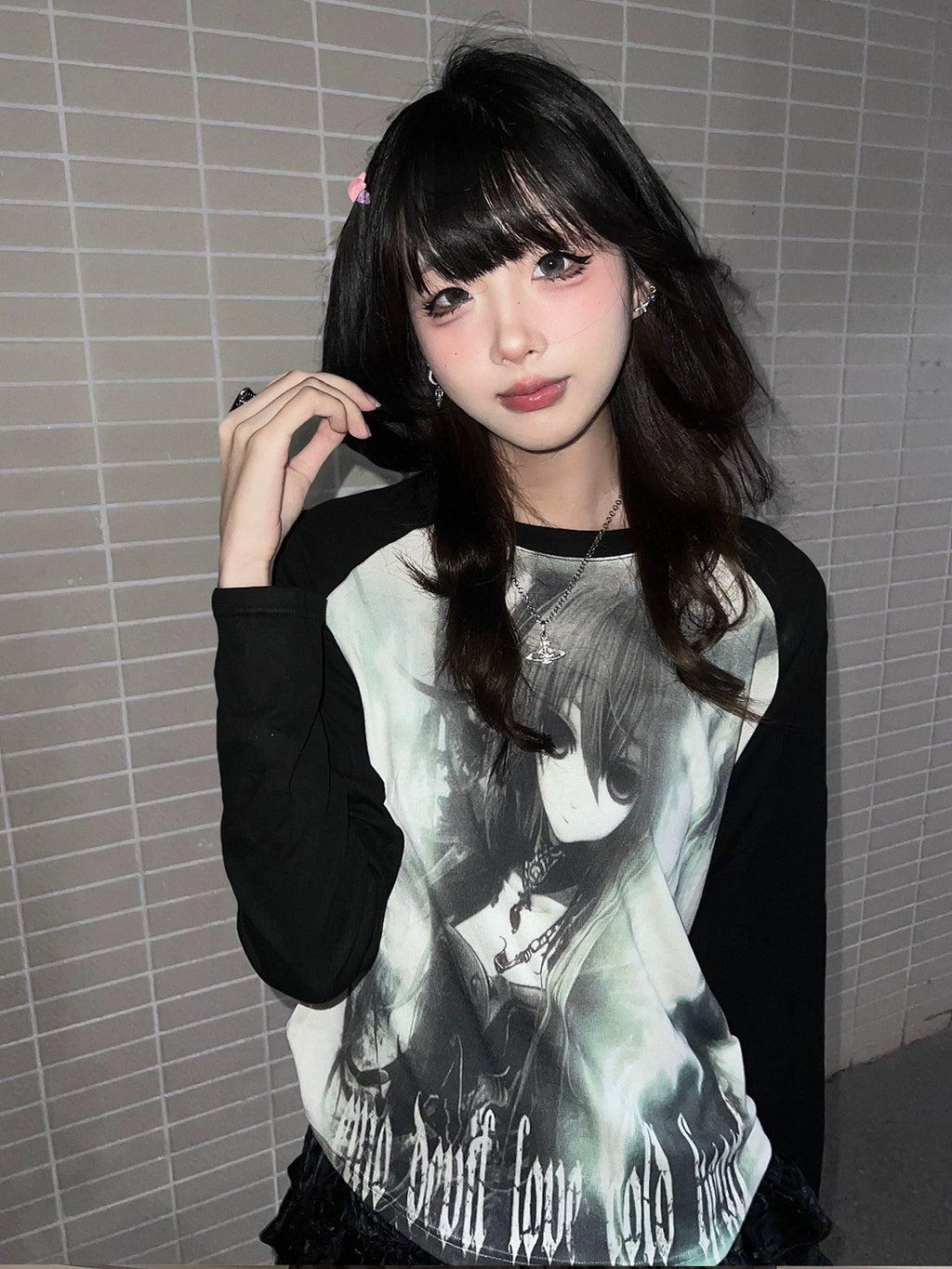 WEBBAR Slim Splicing Long Sleeve Y2K Spice Girls Asia