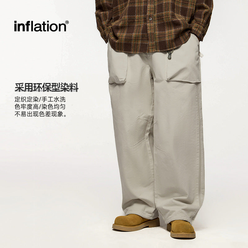 INF Azute Dyeing Thick Three-dimensional Pants