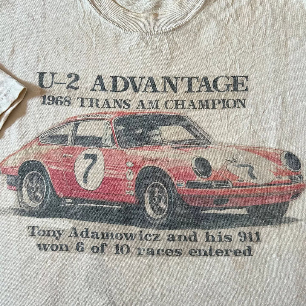 Wang Youbing Retro Racing Print Versatile Tee