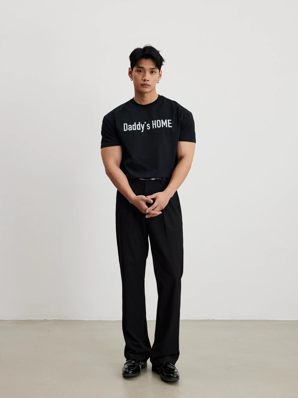 AFTERGLOW Cool Slogan Printed Slim Tee