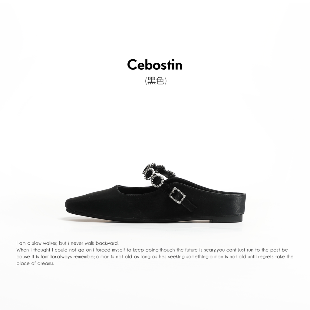 Cebostin High-end Shallow Mouth Bag Head Half Slippers