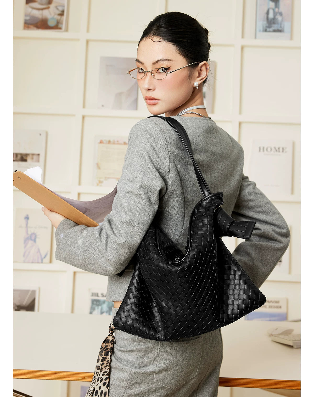 SmoSmos Vintage Woven Shoulder Underarm Bag