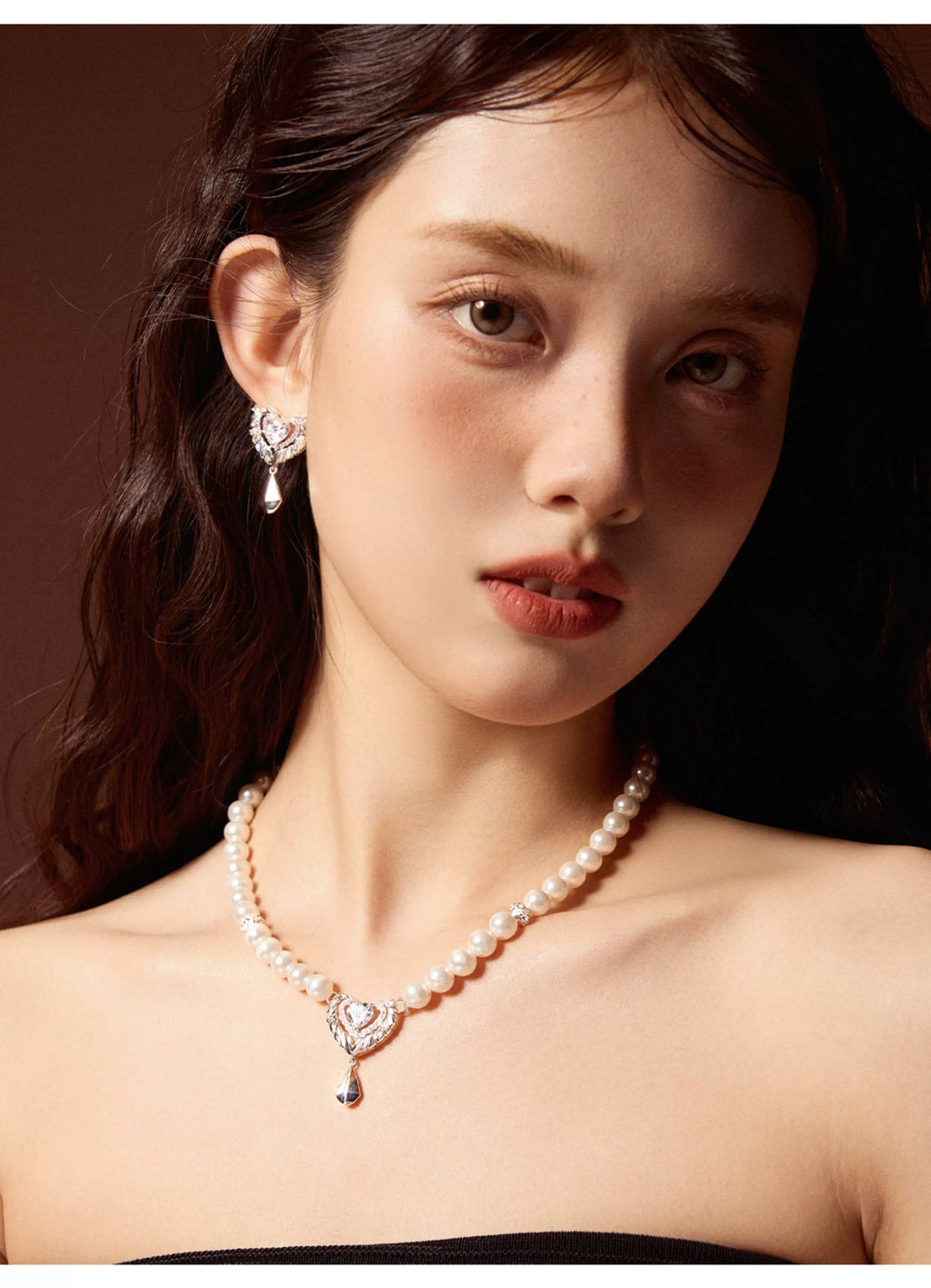 PP Tassel Love Pearl Collarbone Chain