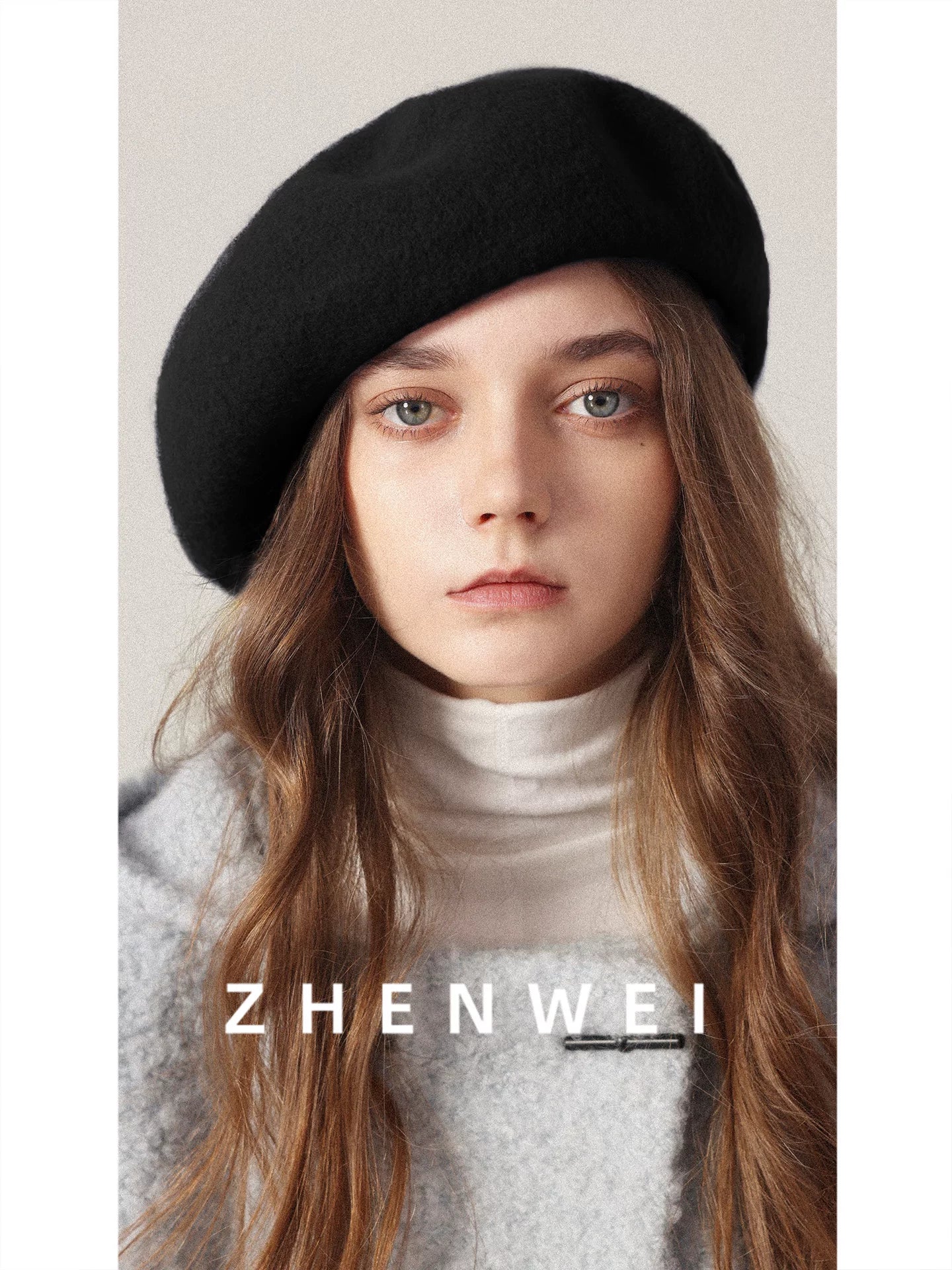 ZHENWEI Cloud Woolen Pure Wool Beret