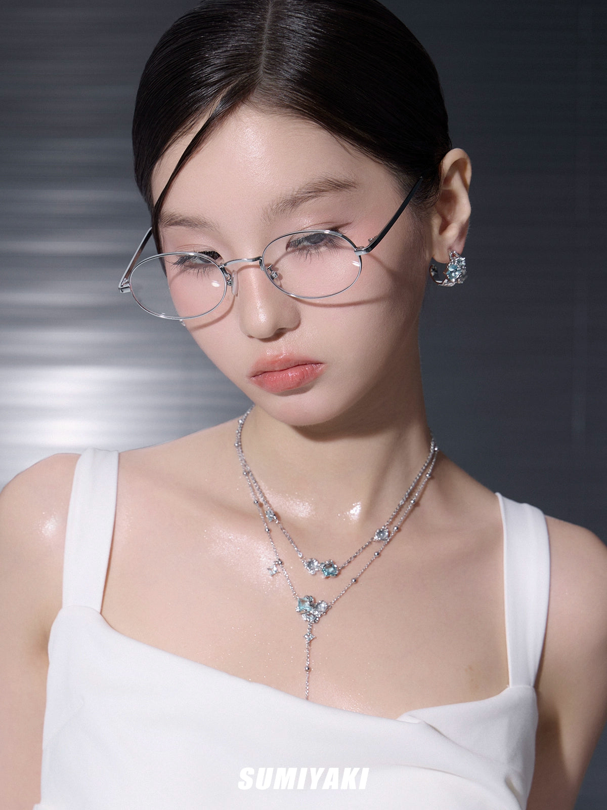 SUMIYAKI Double Fringed Necklace