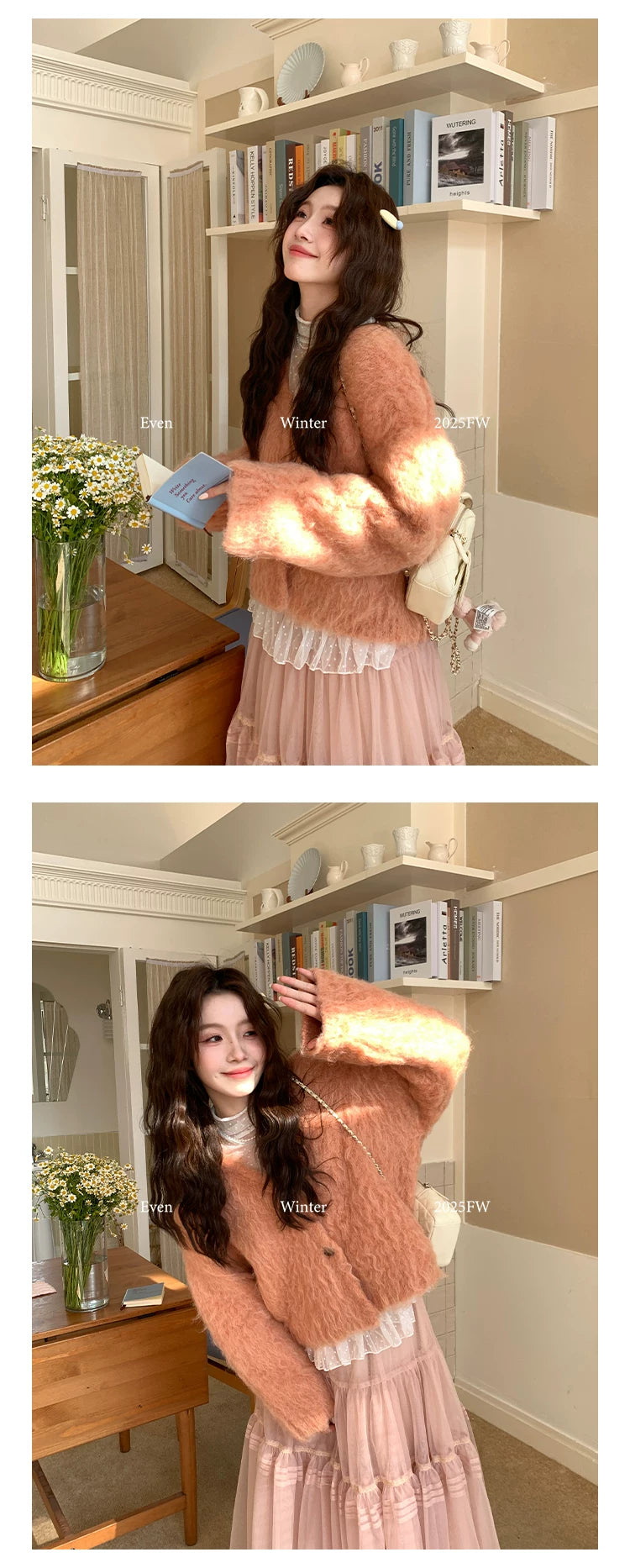 Even Korean Versatile V-Neck Sweater Cardigan