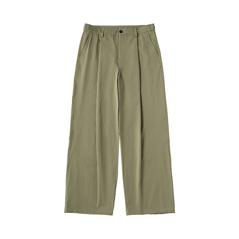 INF Elastic pleated scimitar Japanese tailoring pants