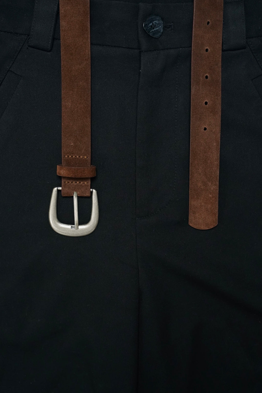 VOWPROGRESS Matte Silver Buckle Belt