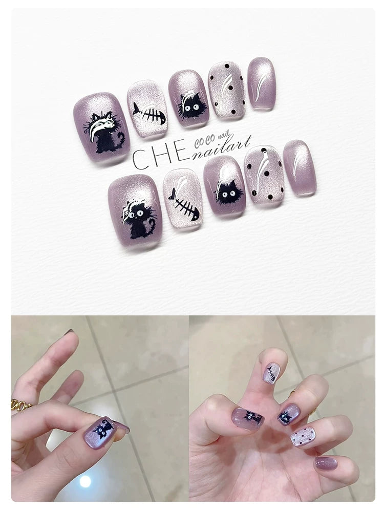 COCO Sweet Cool Cute Handmade Manicure Wear Nail