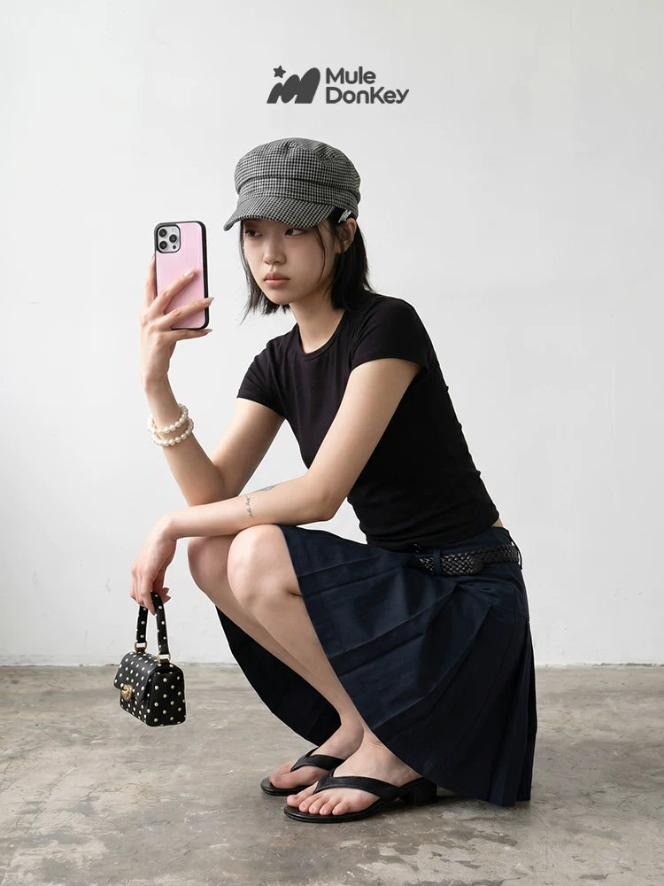 Donkey Thick-soled Outerwear Pinch Slippers