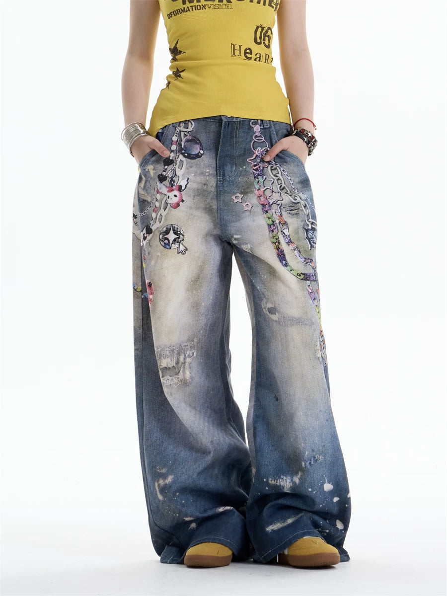 ONLPP Cartoon Chain Print Jeans