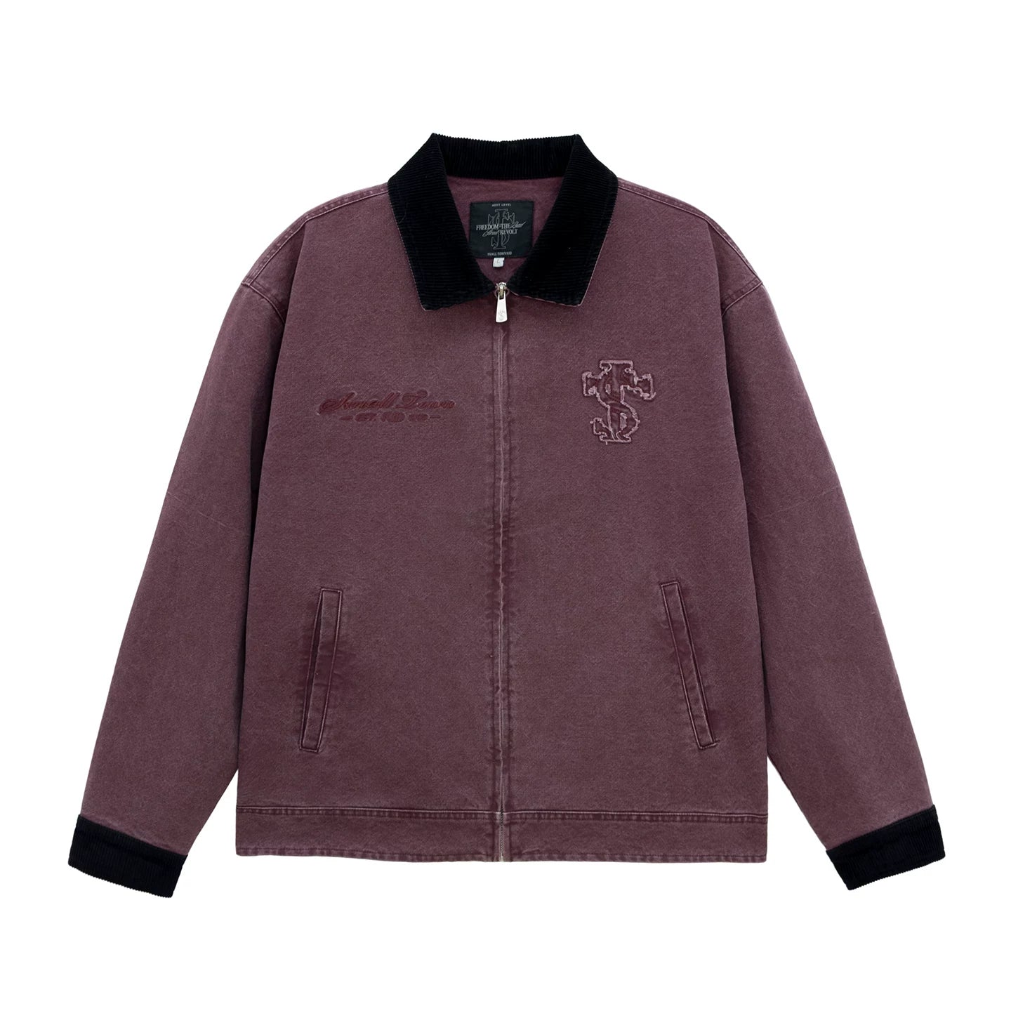 STK Vintage Monogram Embroidered Cargo Coat