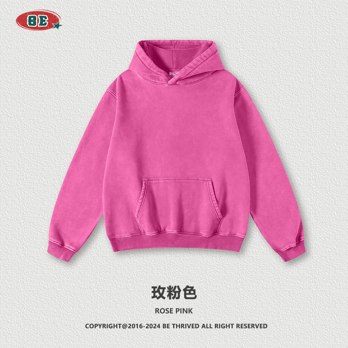 BE Men's Vintage Fleece Hooded Sweater