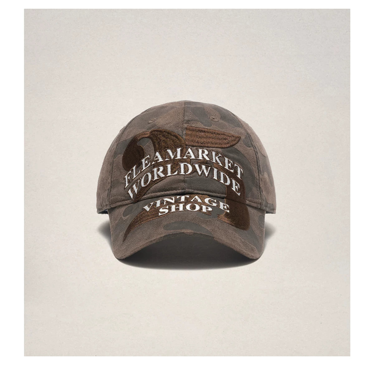 Fleamarket Vintage Alphabet Washed Embroidered Baseball Cap