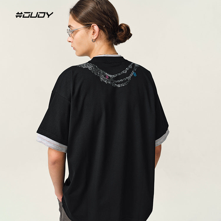#OVDY Jewelry Antibacterial 2025 New Double Crew Neck Tee
