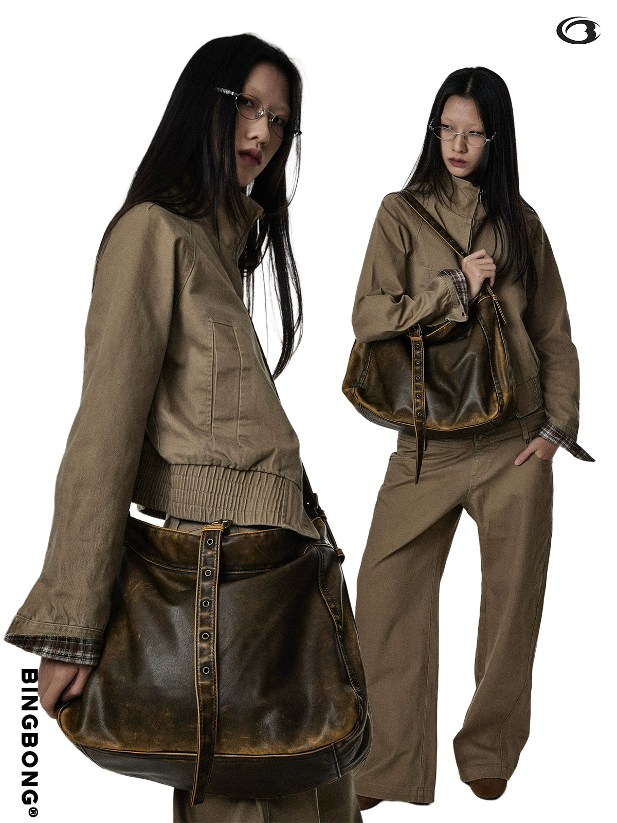 BINGBONG Retro Commuter Tote Bag Large Capacity Slack Bag