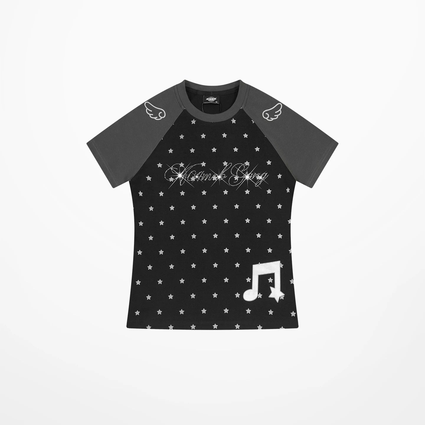 404MOB 3D Hot Drill Full Print Wing Front Shoulder Tee