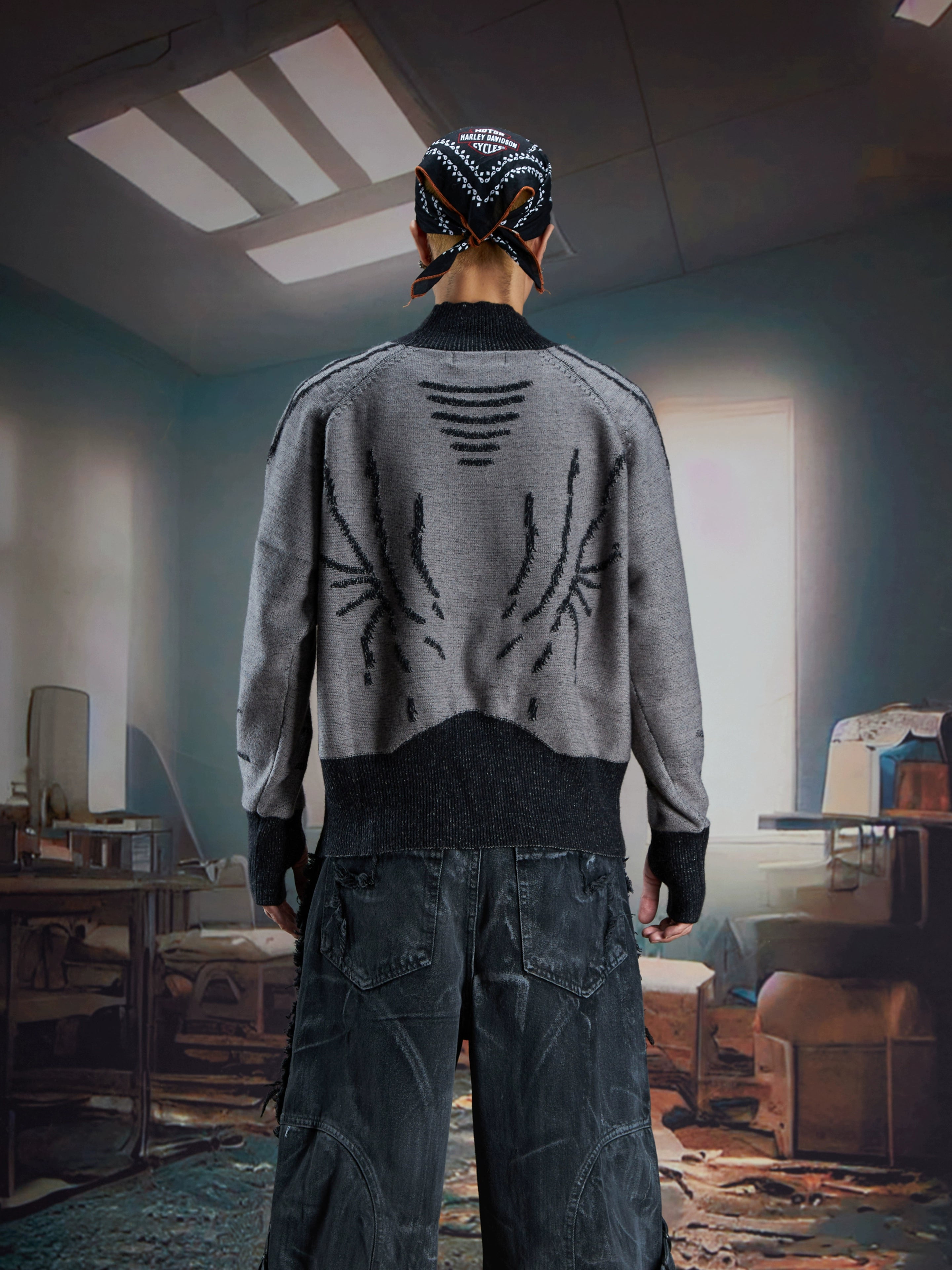 NOMANIAI High Elastic Anti-wrinkle Sweater Knitted Sweater