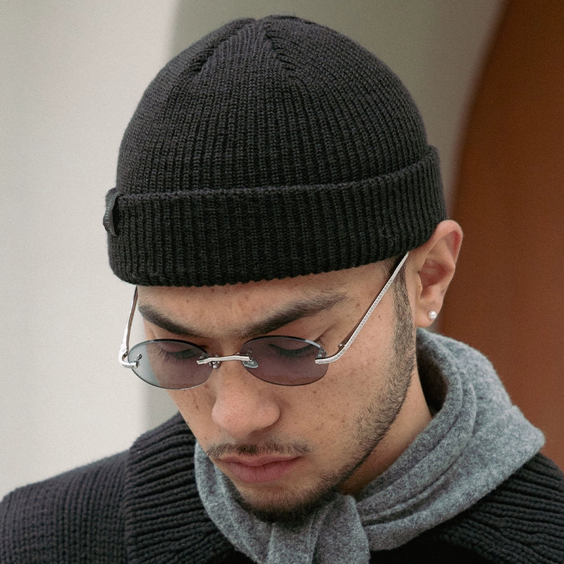 WESTELEVEN Simple Wool Hat Dome Knitted Hat