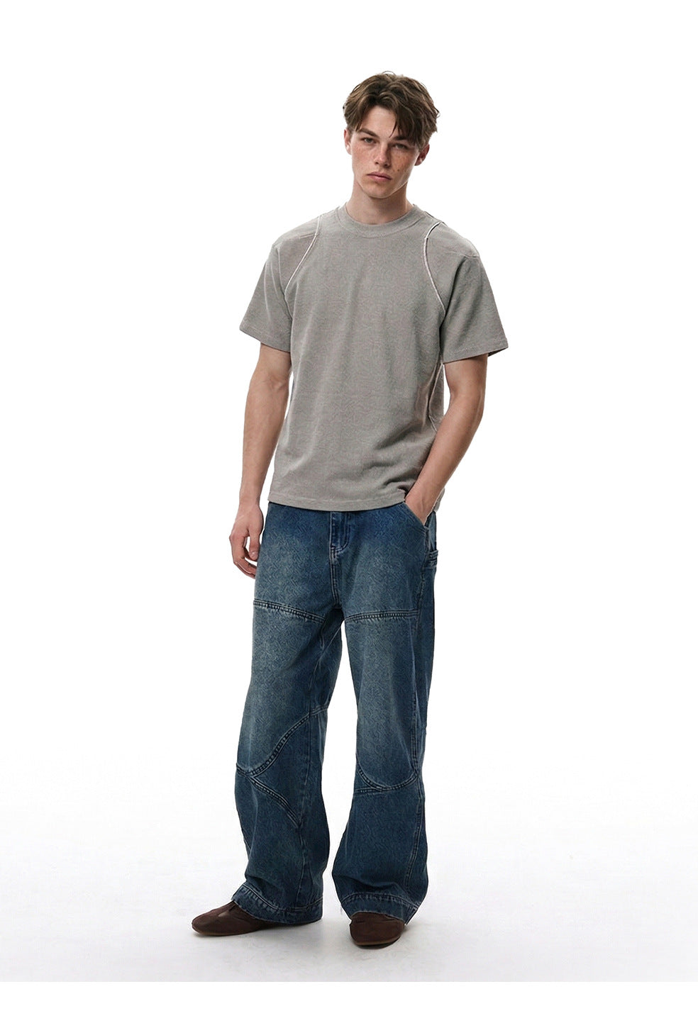 EME Vintage Straight-shoulder Casual Tee