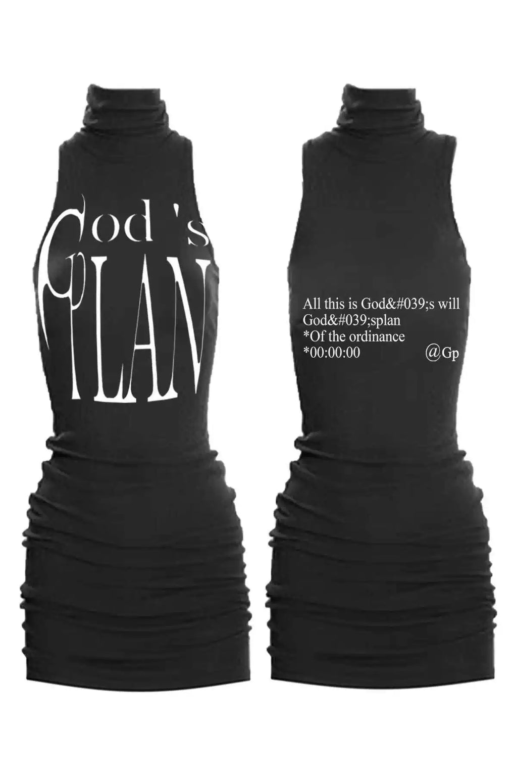 GodsPlan Premium Neck Three-dimensional Pleated Dress
