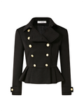 FINDYAWINGS Double-breasted Woolen Blazer