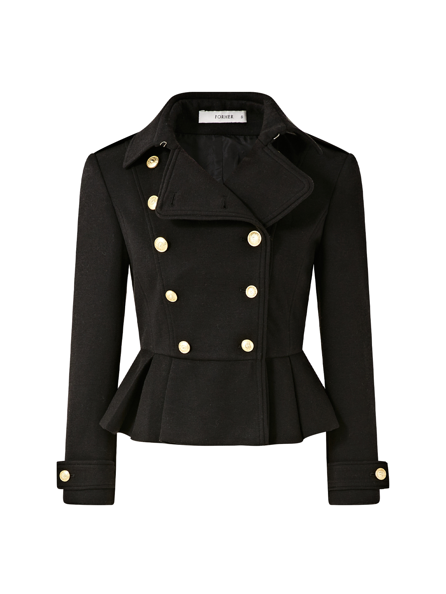 FINDYAWINGS Double-breasted Woolen Blazer