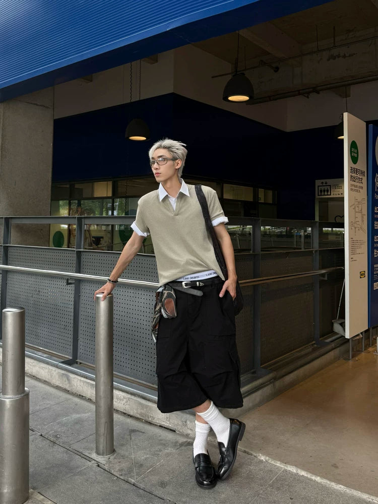 TERRAINCOGNITA Henry Collar Woolen Skin-friendly Tee