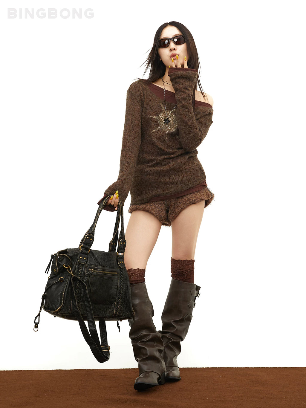 BINGBONG Retro Shoulder Messenger Bag