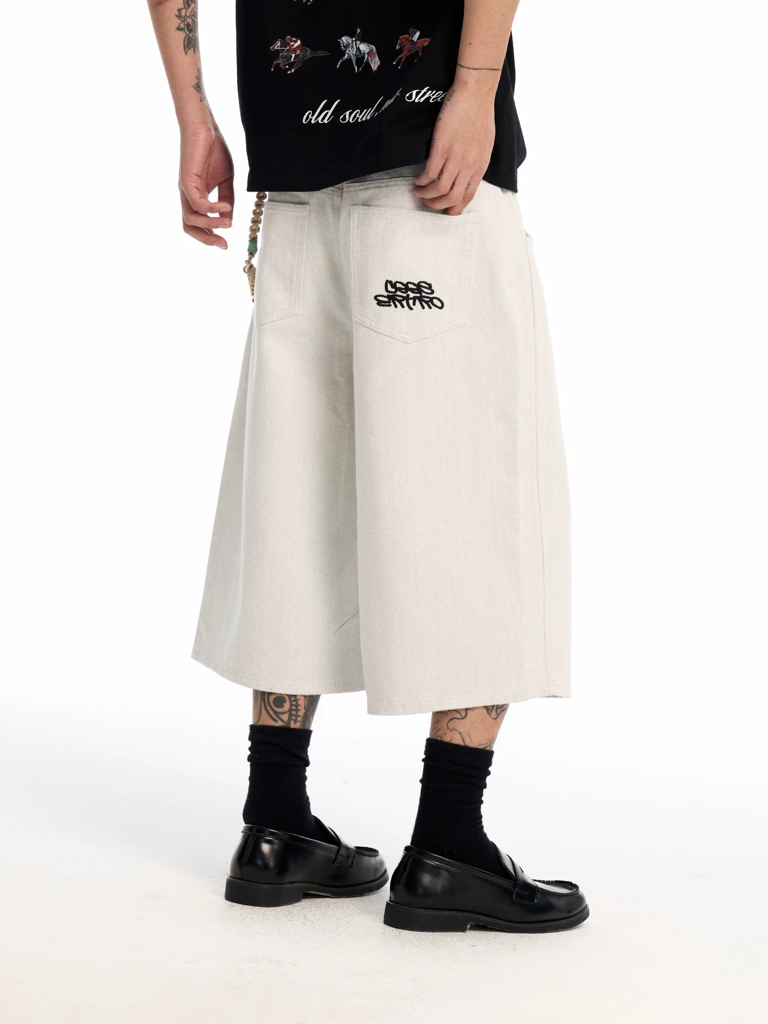 CoosRetro Vintage Straight Versatile Cropped Pants