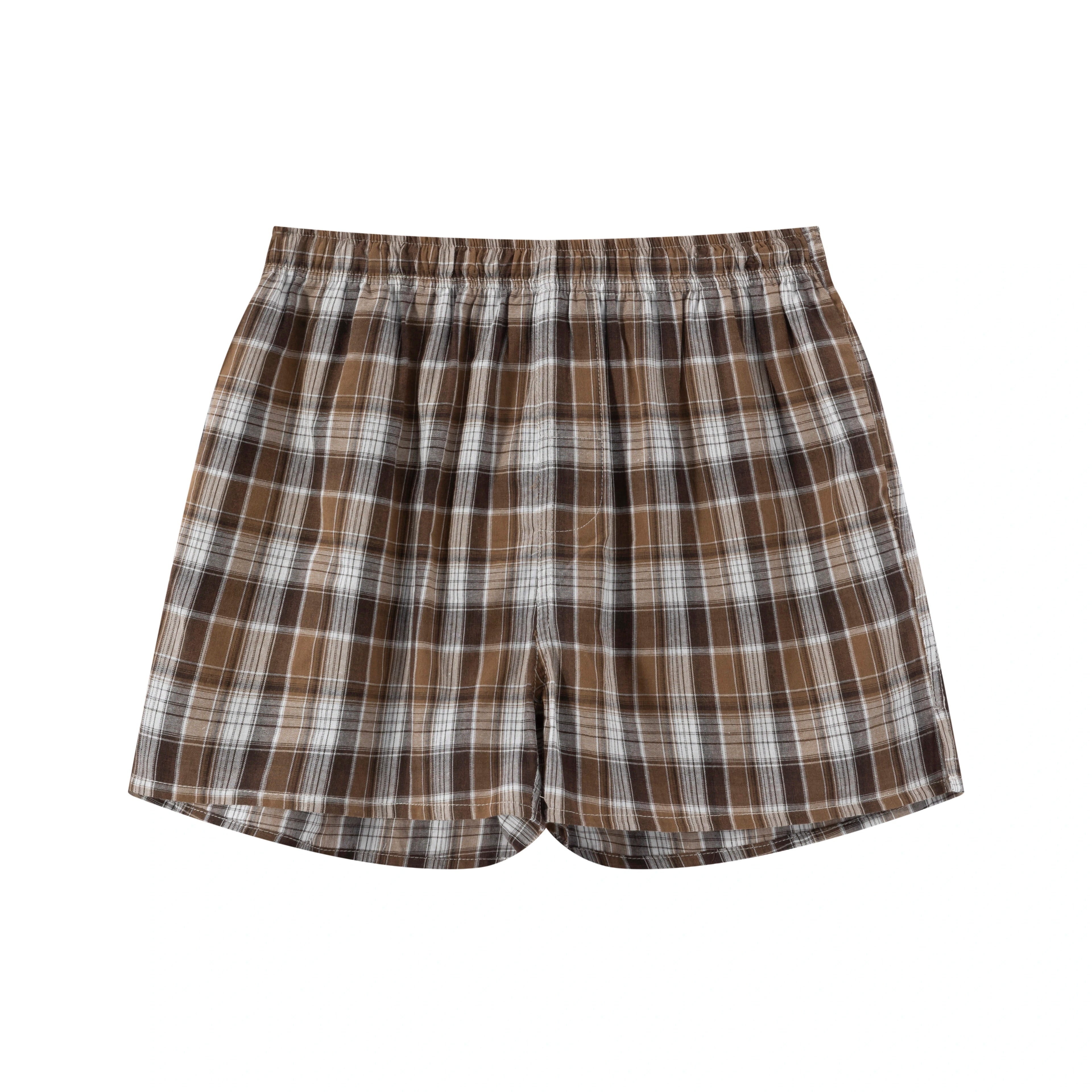 LIBERAFIT Knitted Plaid Cotton Boxer Shorts