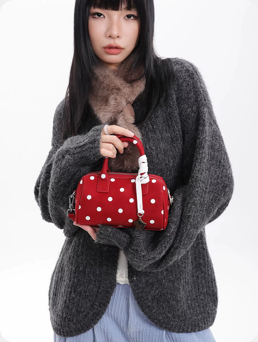JANDRESS Star Polka Dot Messenger Bag