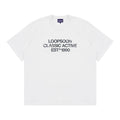 Loopsoon Crew Neck Three-line Printed Versatile Tee