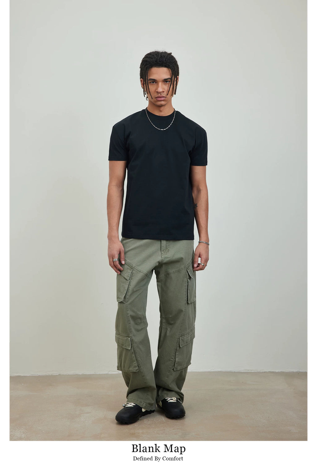 Blank Map Vintage Loose Tooling Trousers
