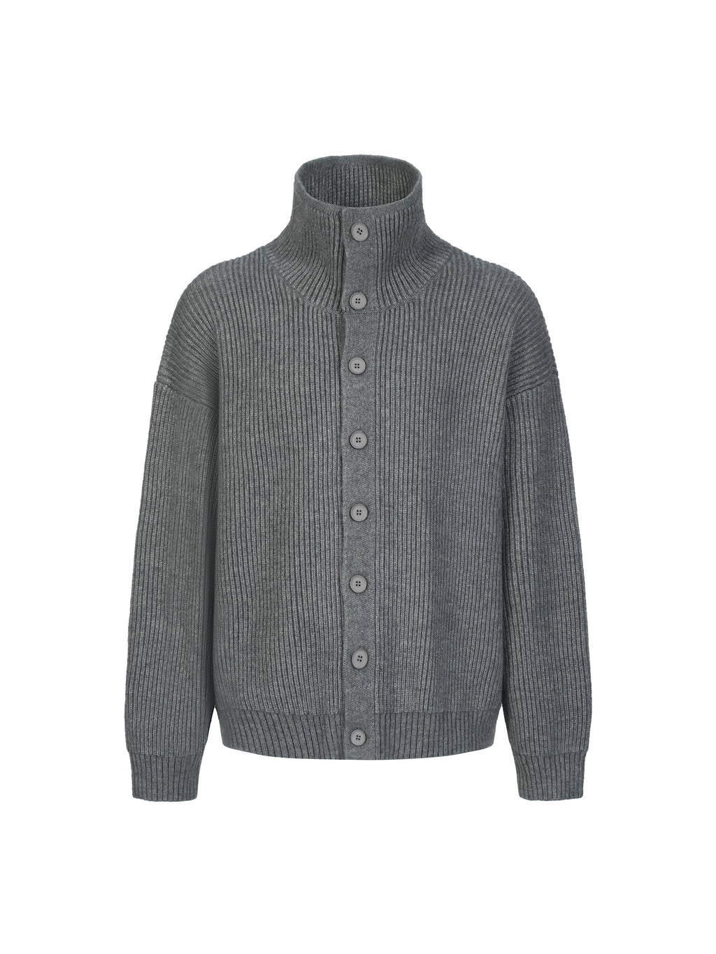 TERRAINCOGNITA Turtleneck Button-down Casual Loose-fitting Sweater
