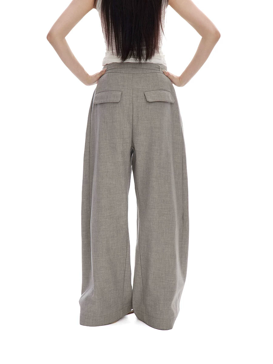 WITHMIN Pleated Straight-leg Slacks