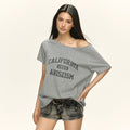 Ariseism Casual Sloping Shoulder Versatile Tee