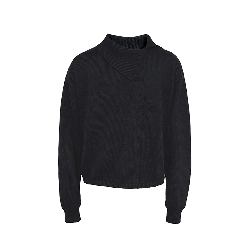 JCAESAR Casual Warm Diagonal Neck Sweater