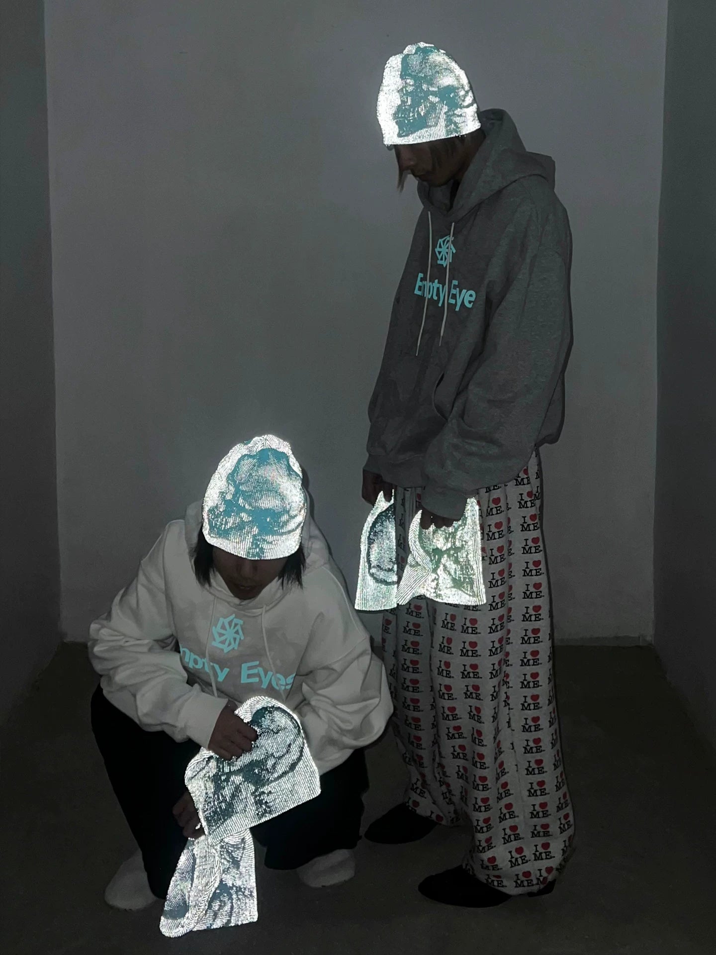Empty Eyes Luminous Skeleton Printed Cold Cap