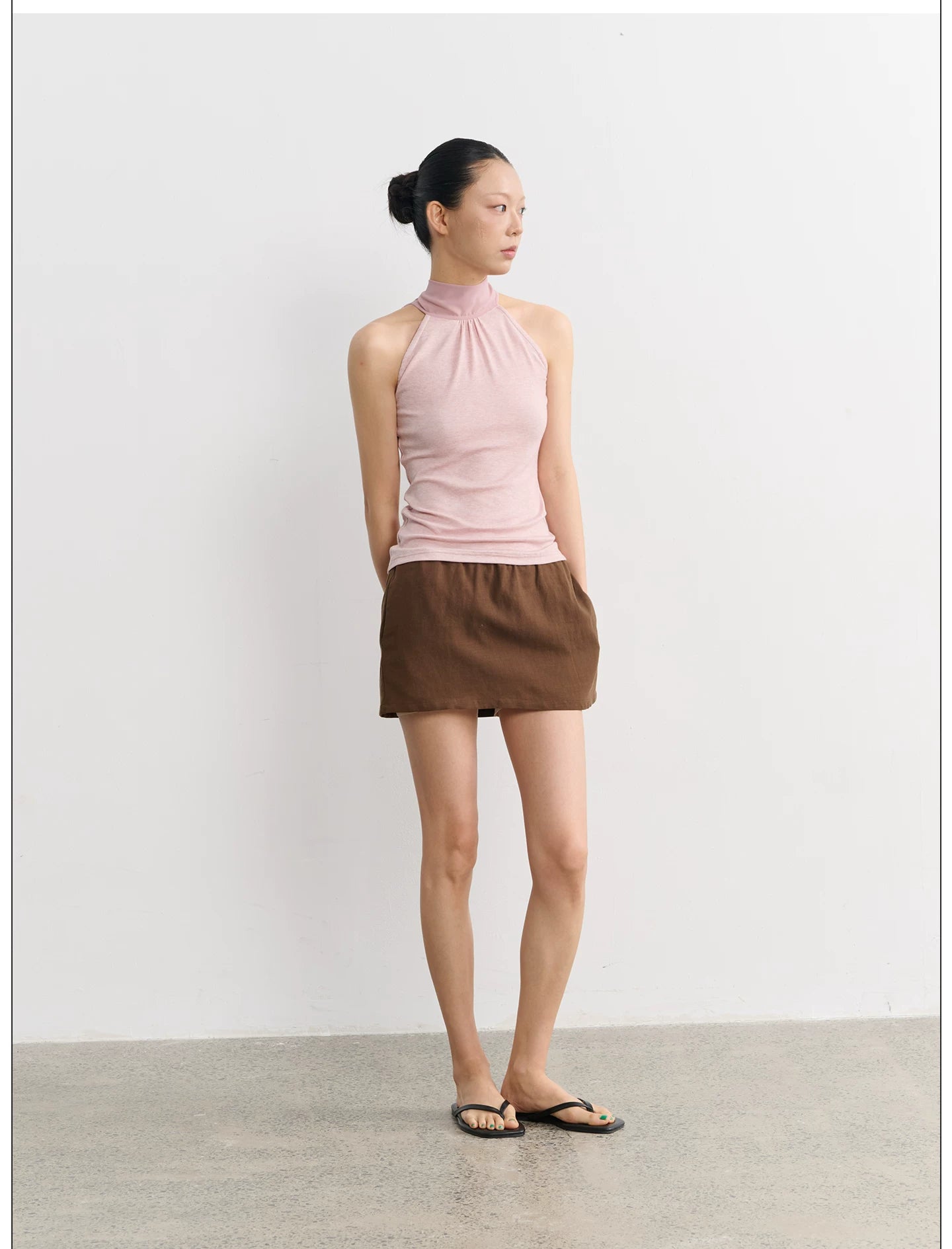 LINY LIBERTY Simple and Relaxed High Elastic Neck Vest