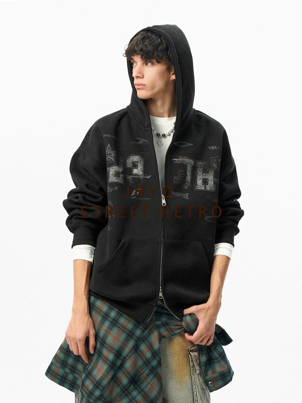 JHYQ Spring Letter Print Hoodie