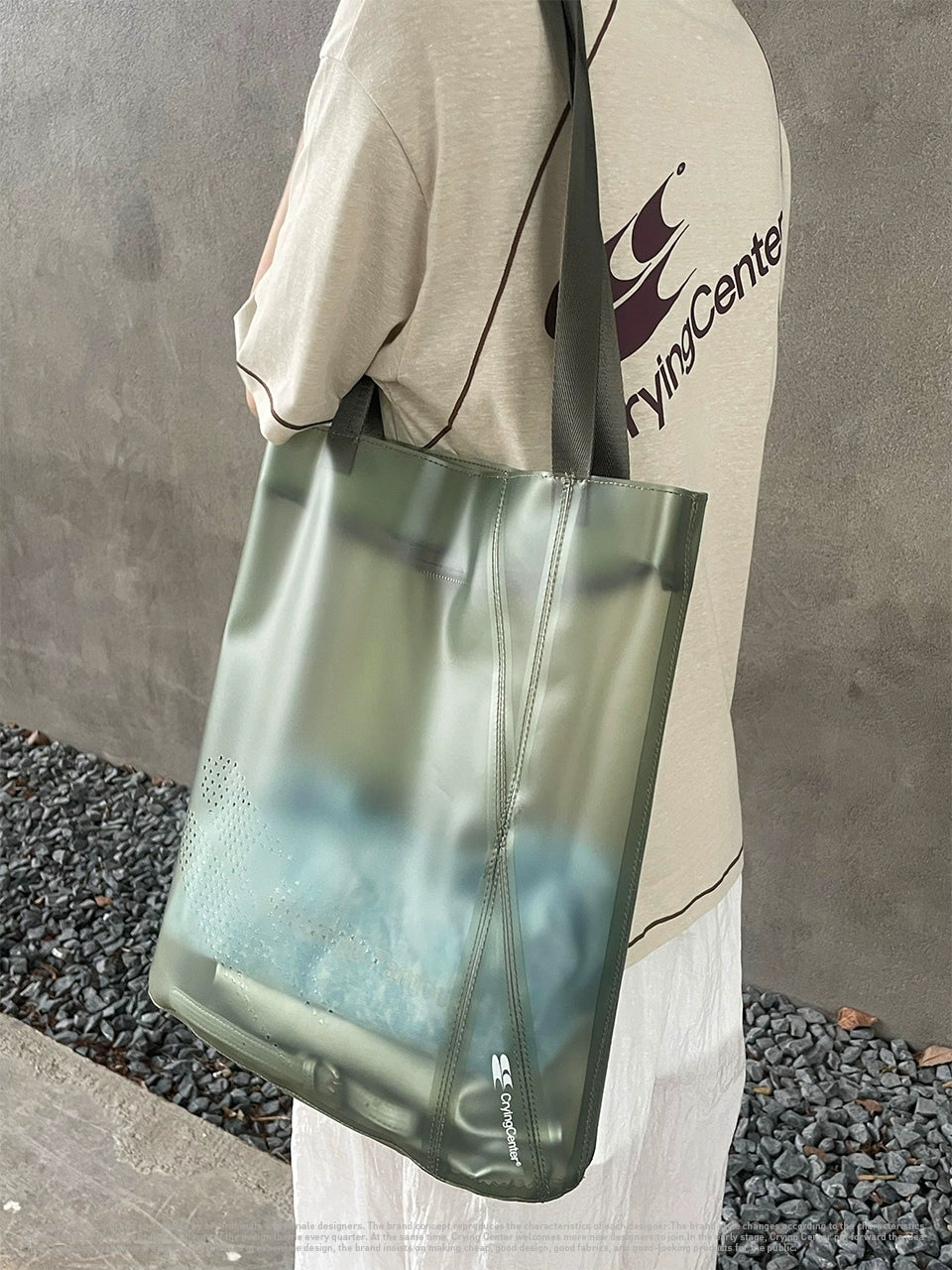 CryingCenter Environmentally Friendly Degradable Splicing Star Tote Bag