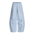 BLACKLISTS Lazy Pleated Striped Tooling Scimitar Pants
