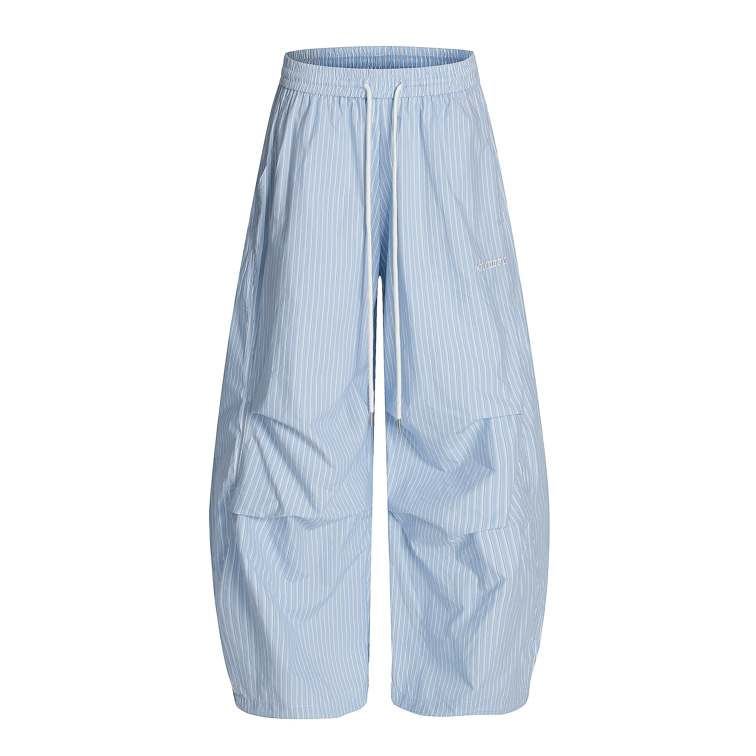 BLACKLISTS Lazy Pleated Striped Tooling Scimitar Pants